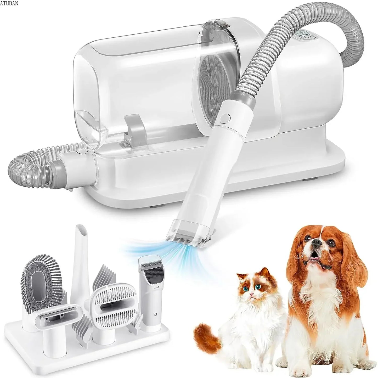 PawPerfect Groom Pro: No-Mess Pet Grooming Vacuum Kit