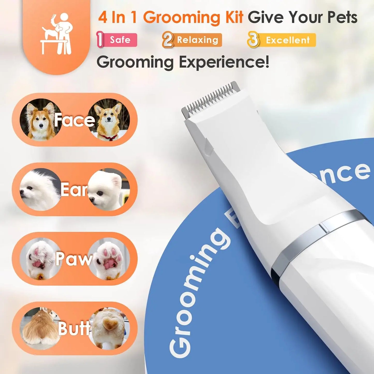 Dog Trimmer - 4-in-1 Complete Grooming Kit